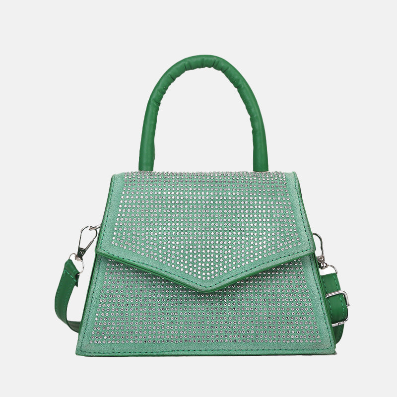 Women's Rhinestones Flap Mini Top Handle Evening Bags