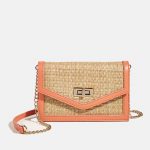 Women's Envelope Woven Flap Crossbody Bags