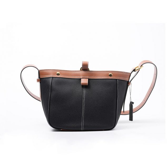 Women's Stitching Genuine Leather Tote Bags with Interior Pouch