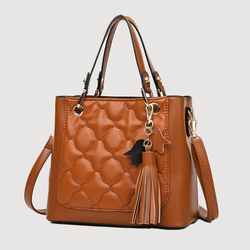 Women's Quilted Handbags with Tassel