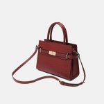 Damen Echtes Leder Krokodil Druck Satchel Taschen