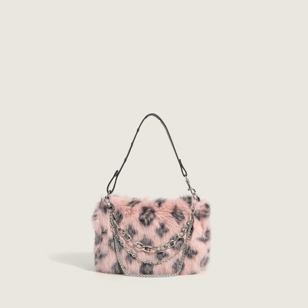 Women's Furry Printed Handbags