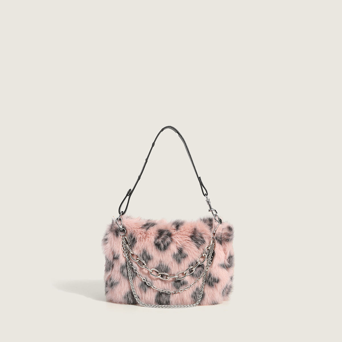 Women's Furry Printed Handbags - ROMY TISA