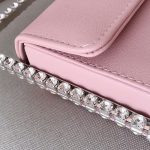 Damen Strass Quadratische Abendtaschen Rosa