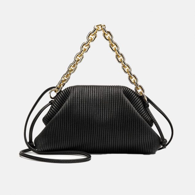 Damen Ketten Gestreiftes Etui Clutch Taschen