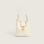 Damen Vegan Leder Eimertaschen mit Schulterriemen
