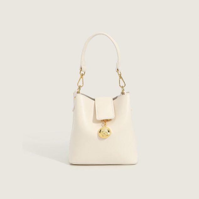 Damen Vegan Leder Eimertaschen mit Schulterriemen