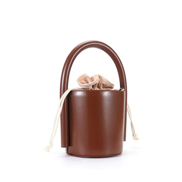 Poppy Womens Leather Quilted Crossbody Bag Handbags Purses Drawstring Bucket Shoulder Bag Satchels Messenger Bag, Women's, Size: One size, White