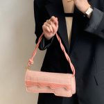 Women's Croc Geprägte Wellen Baguette Taschen