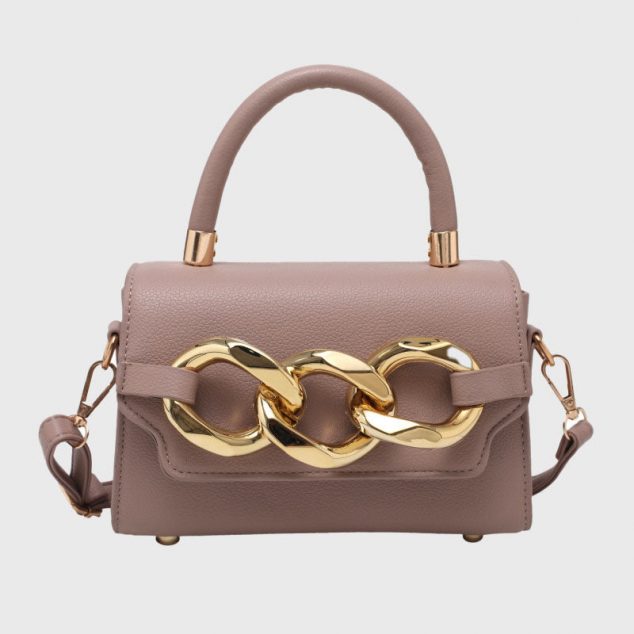 Women's Large Chains Vegan Handbags with Crossbody Strap