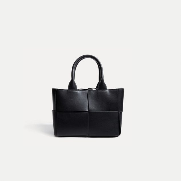 Sacs fourre-tout tissés en cuir véritable pour femmes