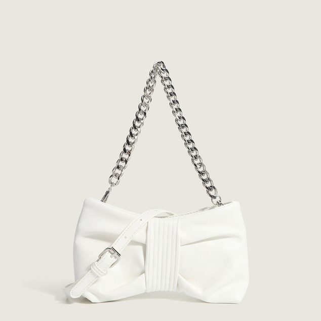 Women's Chains Large Bowknot Baguette Bags