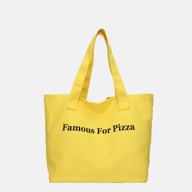 Women's Letter Print Canvas Shopping Tote