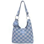 Women's Checker Große Hobo Denim-Taschen