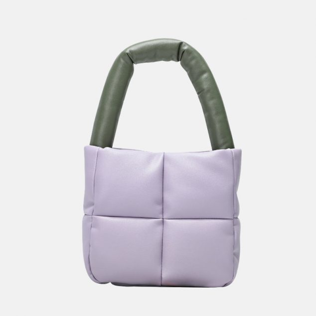 Women's Genuine Leather Small Puffer Tote Bags