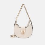Damen Leder Sattel Hobo Schultertaschen mit Ketten