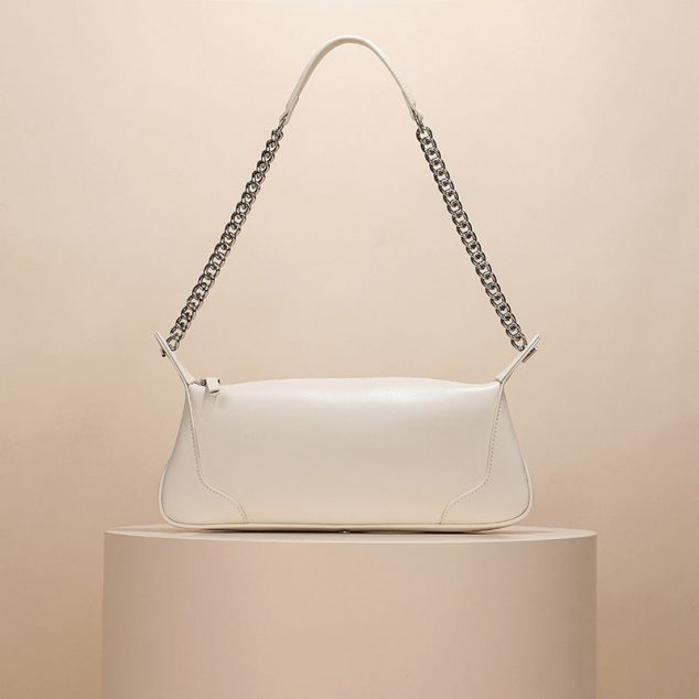 Women's Classic Genuine Leather Baguette Bags