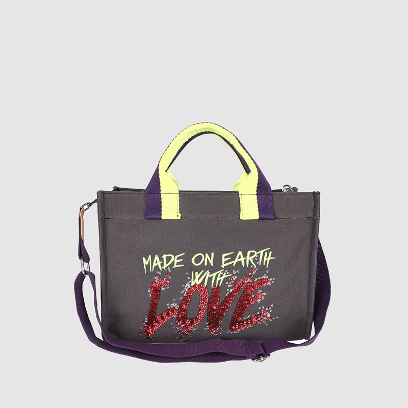 Women's Letter Print Canvas Tote Bags
