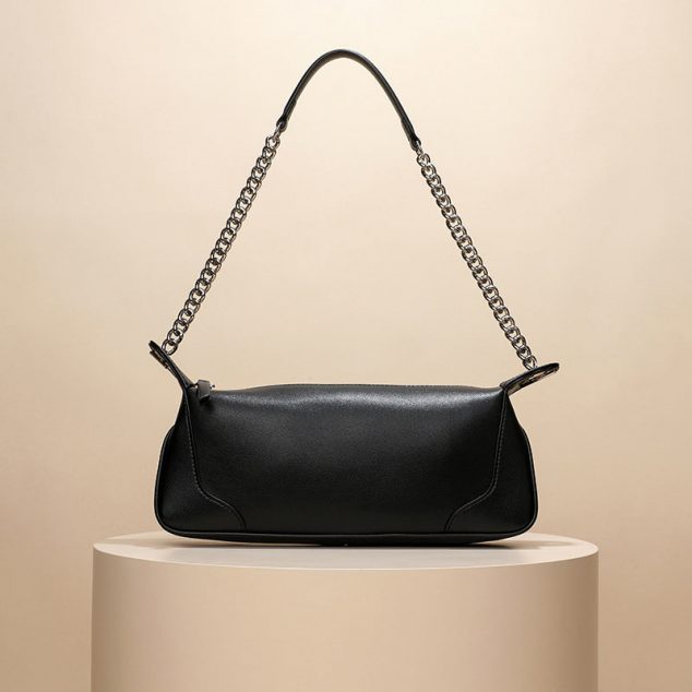 Women's Classic Genuine Leather Baguette Bags