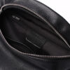 Women's Black Lychee Grain Large Genuine Leather Fanny Packs