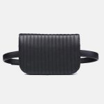 Mini sacs bananes à la taille pour femmes, noirs, à clous matelassés