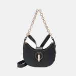 Damen Leder Sattel Hobo Schultertaschen mit Ketten