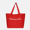 Women's Letter Print Canvas Shopping Tote