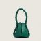Women's Foldable Braided Handle Bucket Bags in Genuine Leather