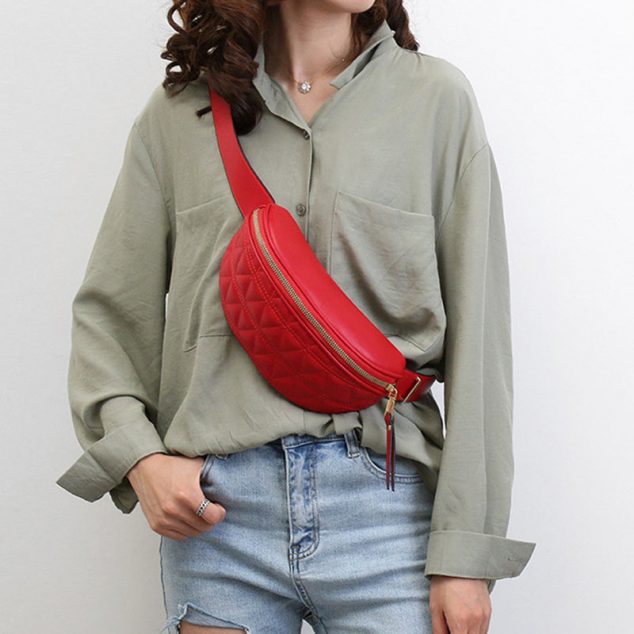 Women's Quilted Vegan Crossbody Waist Bags