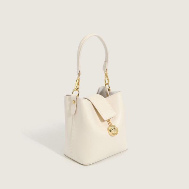Damen Vegan Leder Eimertaschen mit Schulterriemen