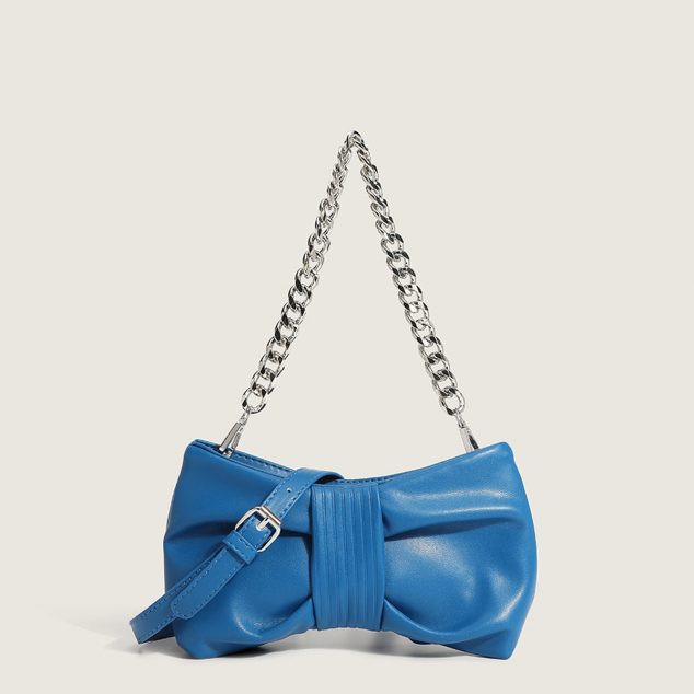 Women's Chains Large Bowknot Baguette Bags