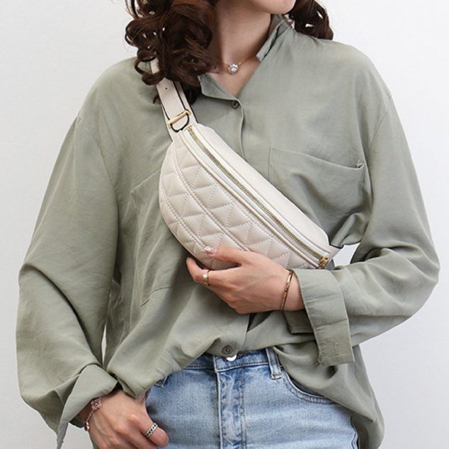 Women's Quilted Vegan Crossbody Waist Bags