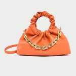Women's Slouchy Top Handle Bags with Chains