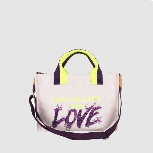 Women's Letter Print Canvas Tote Bags