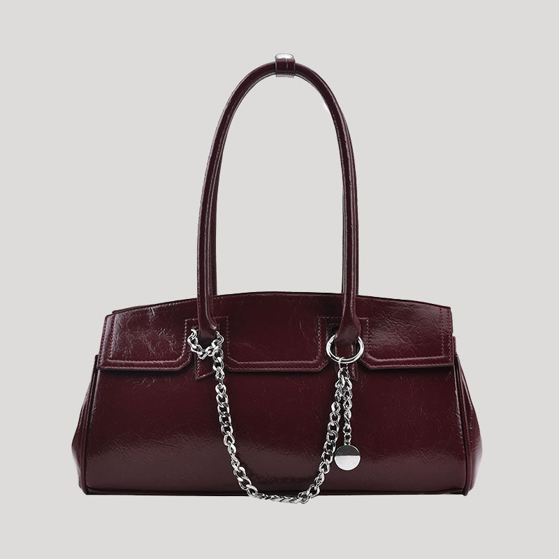 Women's Large Baguette Bags Chains Handbags