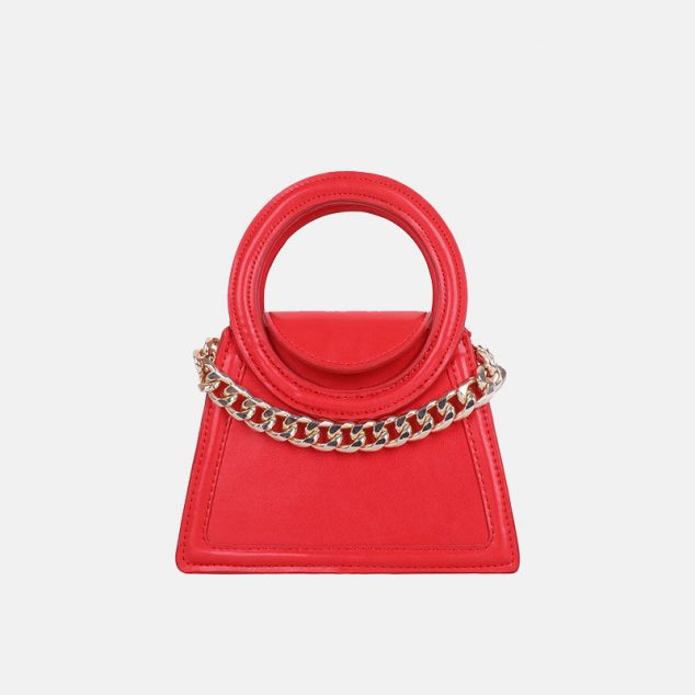Mini Circle Bag Chain Handle
