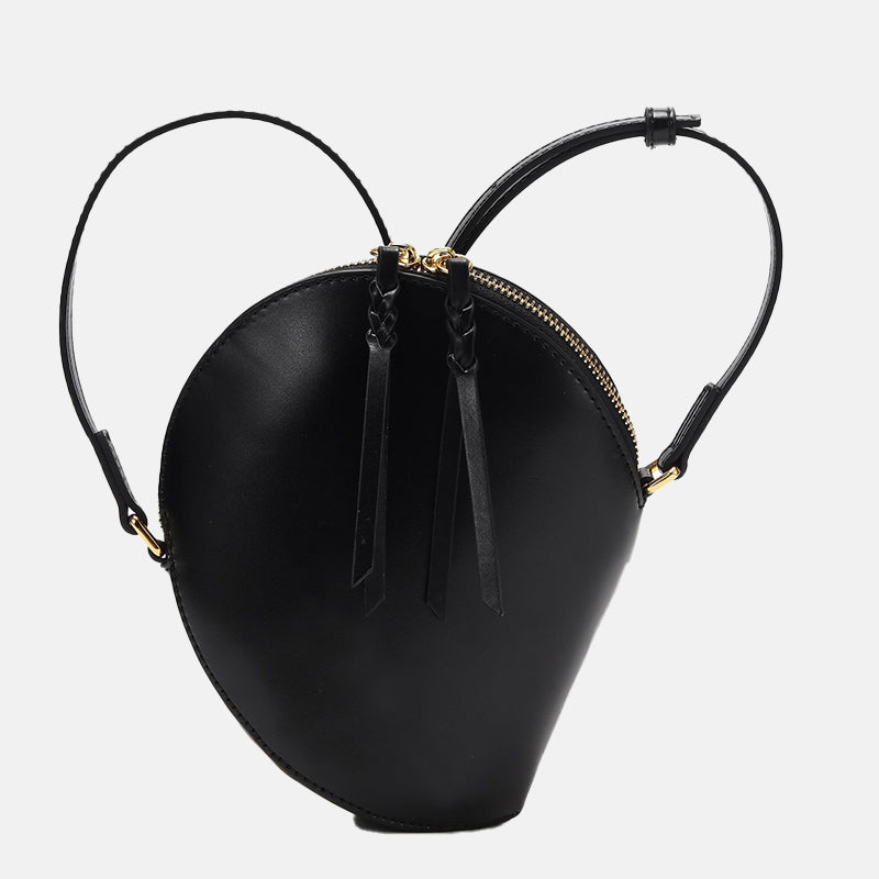 Women's Irregular Ellipse Mini Shoulder Bags in Vegan Leather