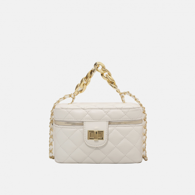 Women's Vegan Quilted Box Chain Bags