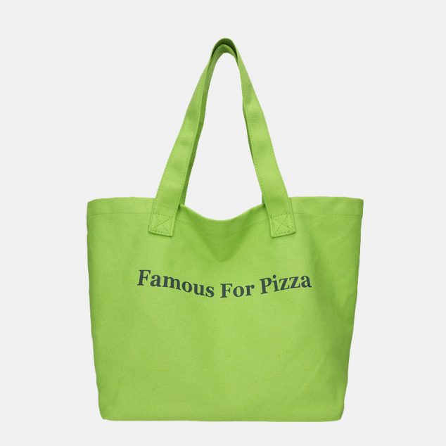 Women's Letter Print Canvas Shopping Tote
