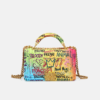 Women's Graffiti Quilted Top Handle Crossbody Bags
