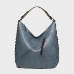 X Studded Side Zipper Vegan Hobo Bags pour femmes
