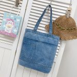 Damen Jeans Soft Denim Tote Bags