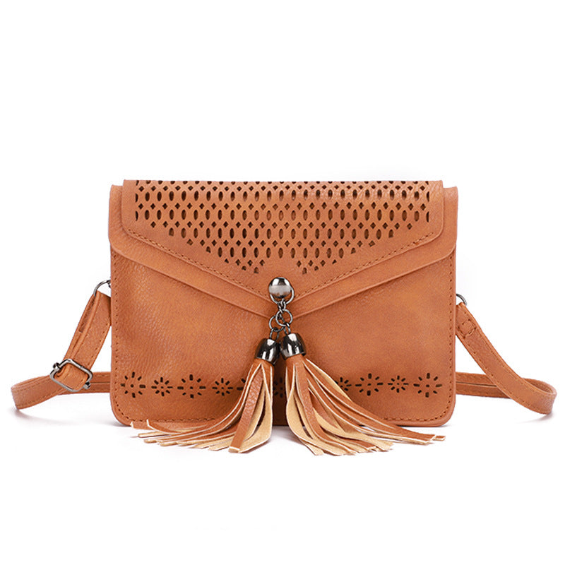 Women's Hollow Out Mini Crossbody Bags with Tassel
