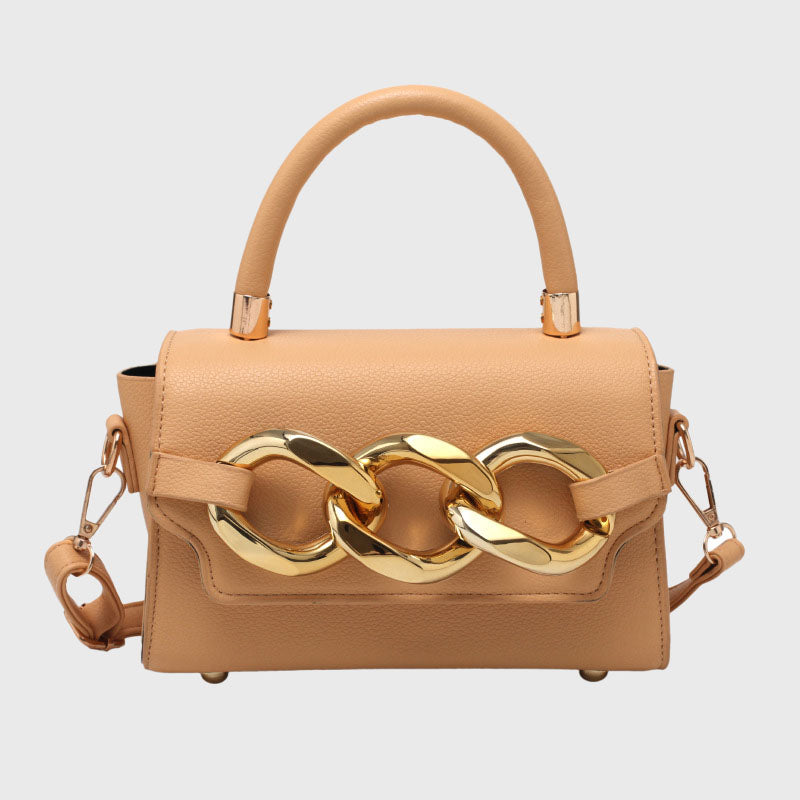 Women's Large Chains Vegan Handbags with Crossbody Strap