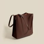 Women's Faux Leather Square Tote Bag with Shoulder Strap - ROMY TISA