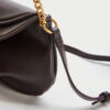 Women's Chains Vegan Leather Baguette Bags in Coffee