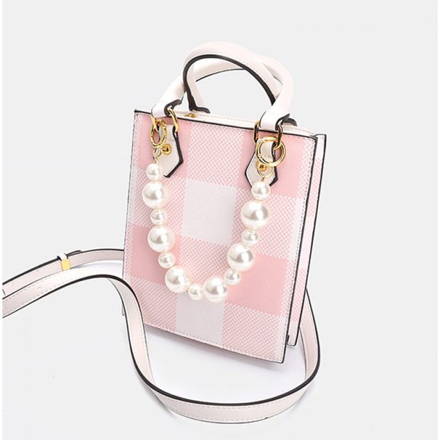 Women's Pearls Top Handle Tote Bags with Shoulder Strap