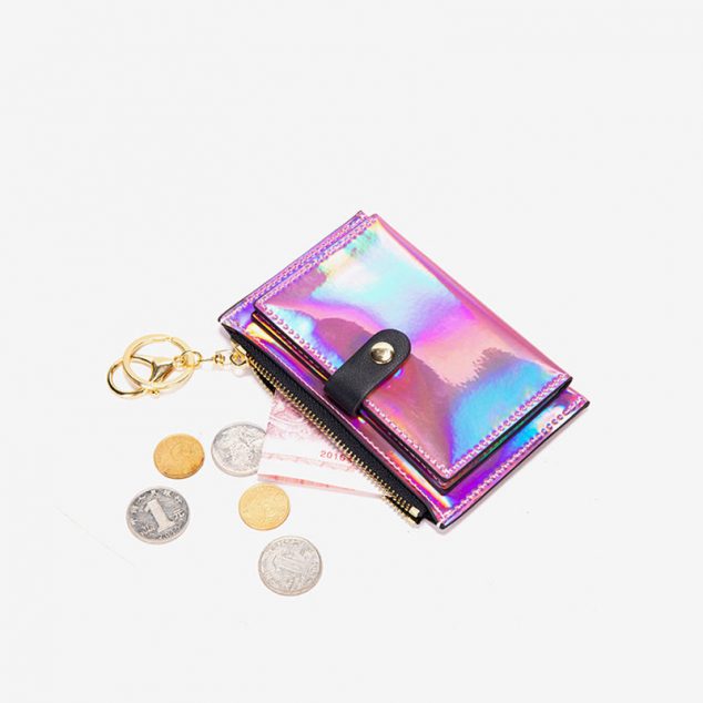 Holografische Mini-Clutch-Geldbörse für Damen