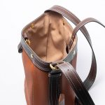 Damen genähtes echtes Leder Tote Taschen mit Innenbeutel