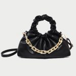 Women's Slouchy Top Handle Bags with Chains